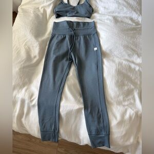 Vuori Gray Striped Leggings